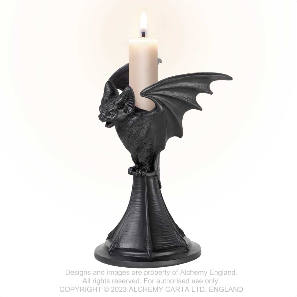 Alchemy - Vespertilio (Bat Candlestick) Kaarsenstandaard - Zwart